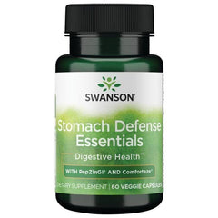 Swanson Stomach Defense Essen bottle in hand suggests easy routine