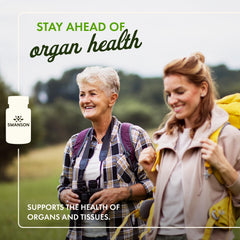 Swanson Copper Antioxidant capsules close-up highlighting convenient daily dosage.