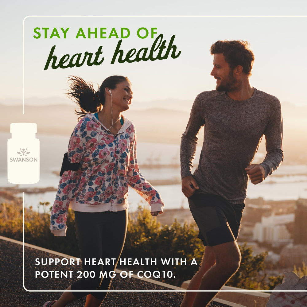 Swanson CoQ10 capsules close-up illustrating daily energy support