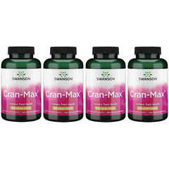 Swanson Cran-Max 500 mg bottle front with capsules supporting urinary tract function