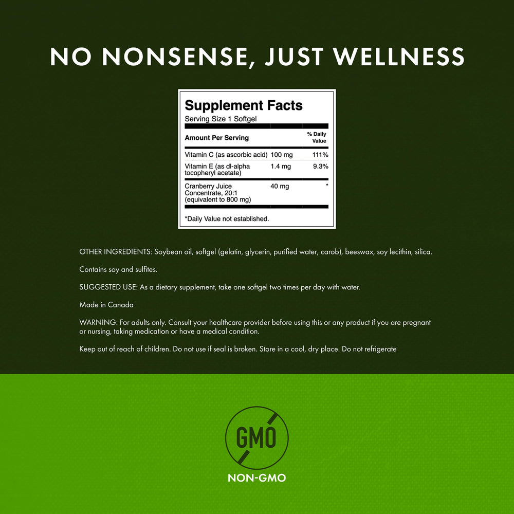 Swanson Cranberry 20:1 concentrate bottle highlights high-potency cranberry extract