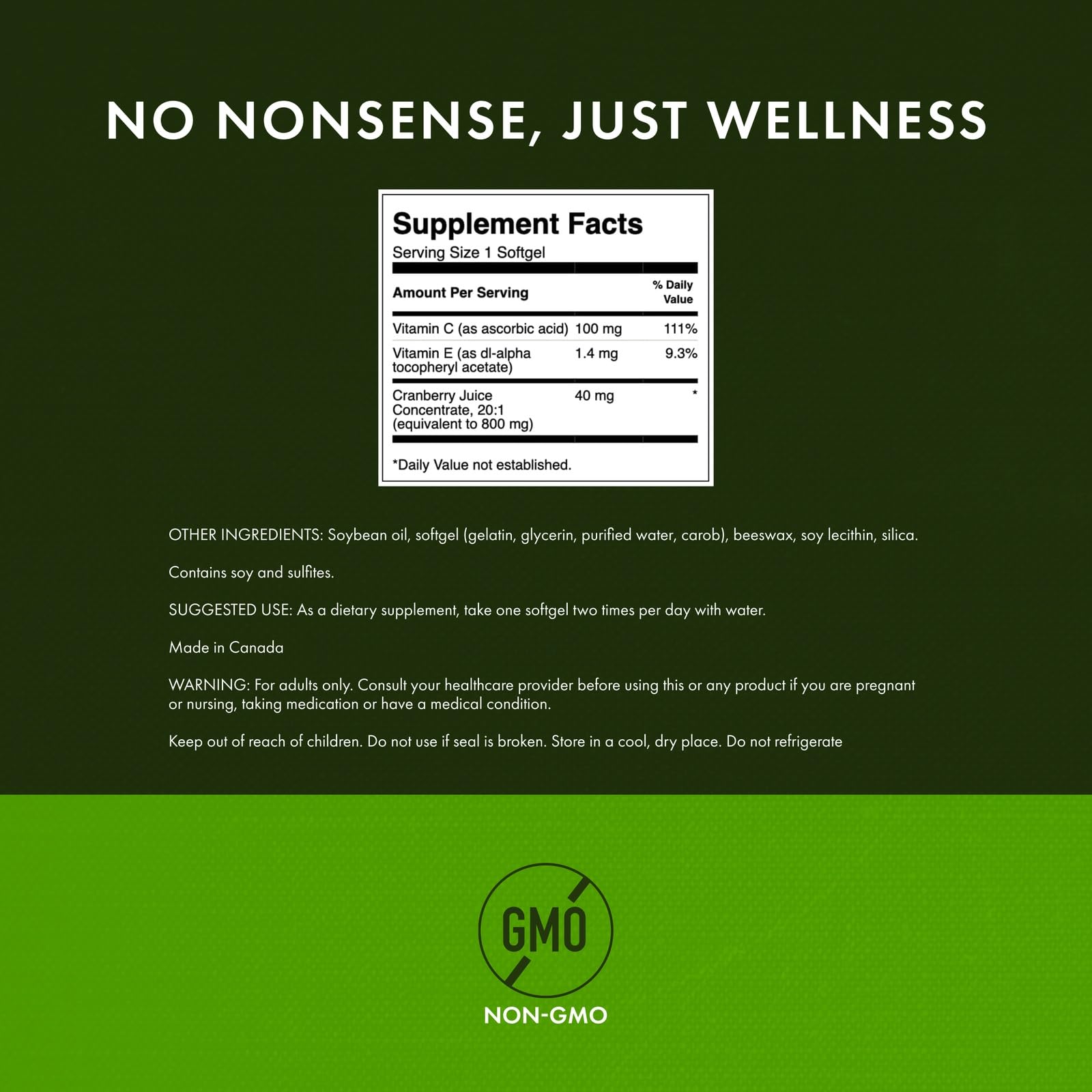 Swanson Cranberry softgels close-up showing capsules and antioxidants