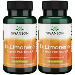 Swanson D-Limonene orange peel bottle showing premium daily wellness supplement