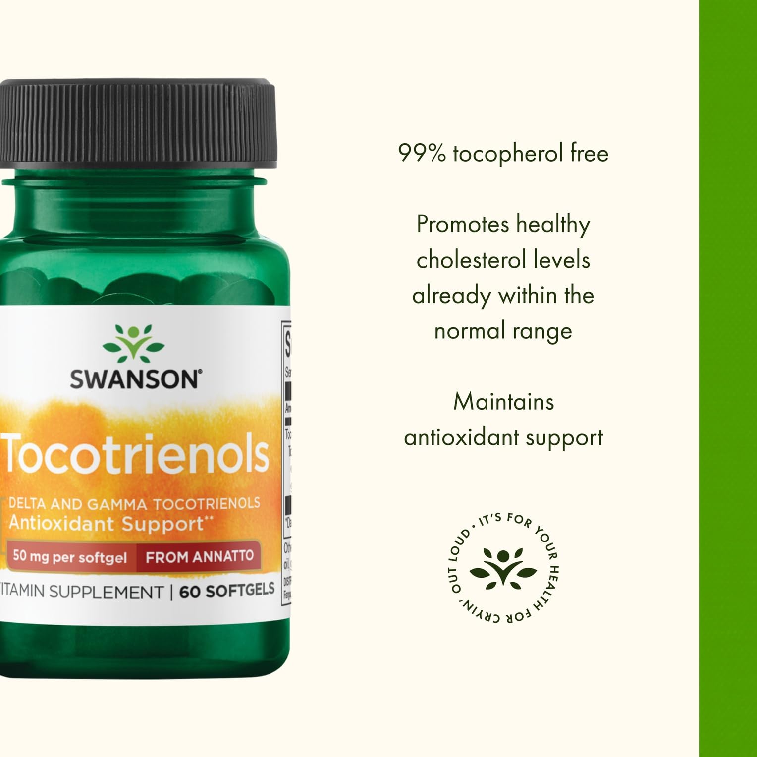 Swanson Deltagold bottle on kitchen counter for everyday wellness routine