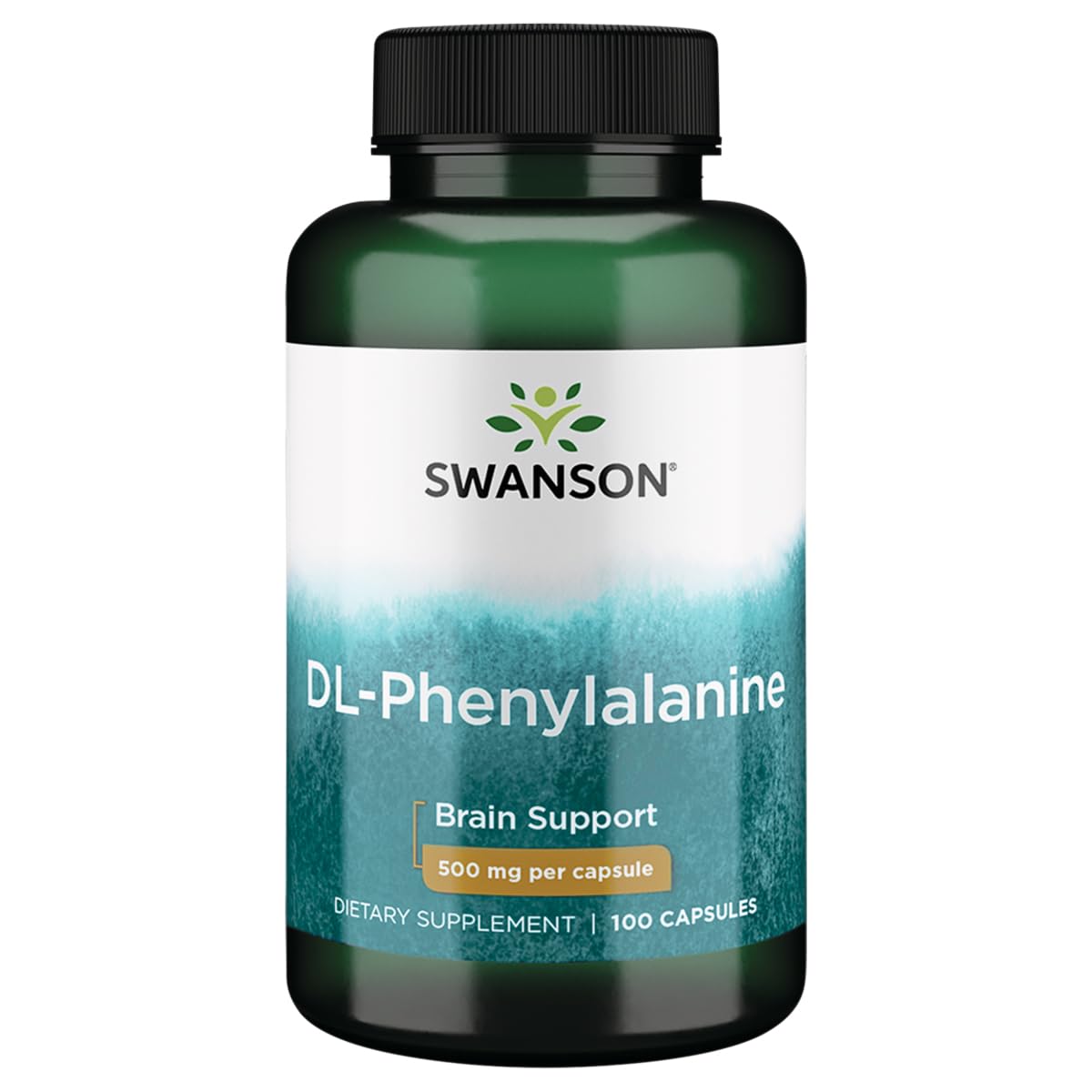 Swanson DL-Phenylalanine 500 mg capsules in bottle for easy daily dietary support