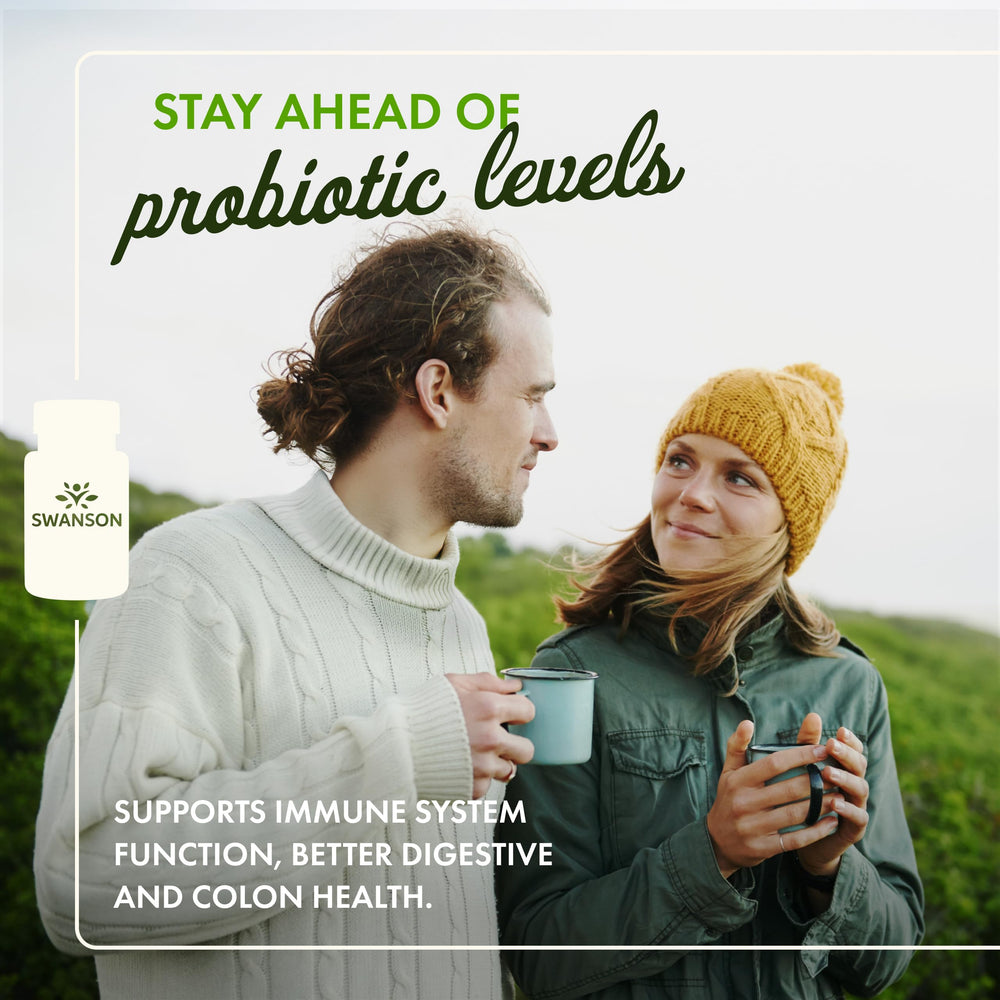 Swanson Dr. Stephen Langer Capsules closeup highlights 16-strain probiotic benefits.