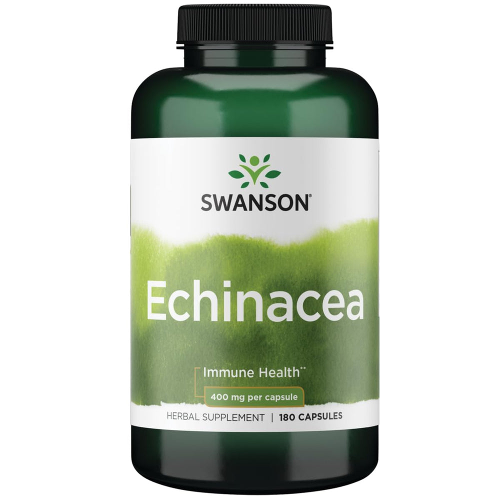 Swanson Echinacea 400 mg bottle view highlighting immune support potential