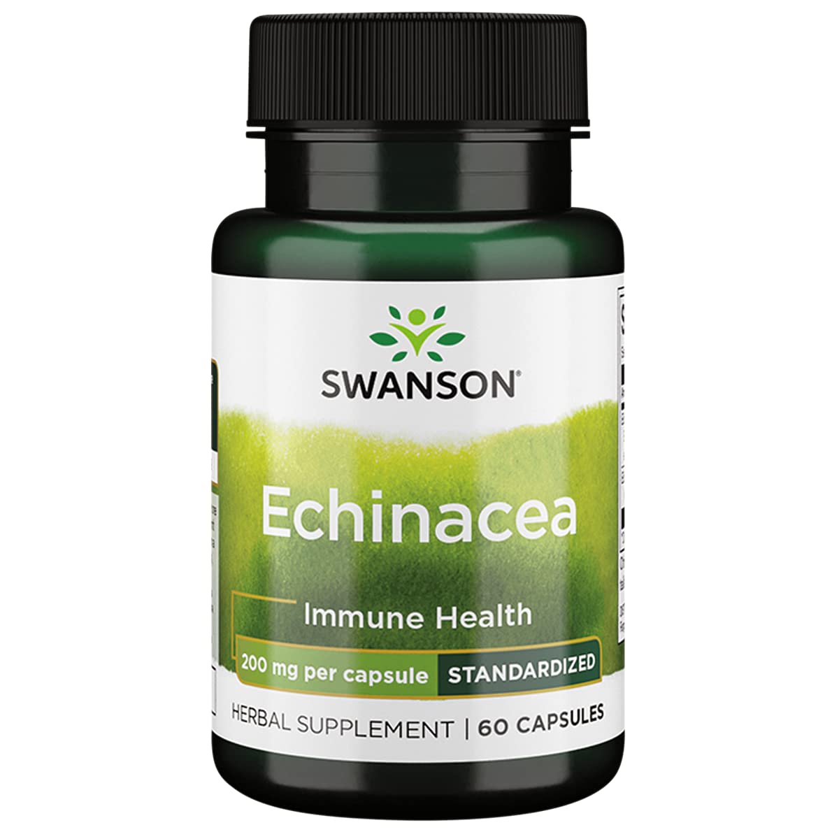 Swanson Echinacea STD 200mg bottle front shows traditional immune support.
