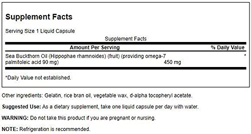 Swanson EFA Omega-7 Oil bottle label showing non-GMO claim.