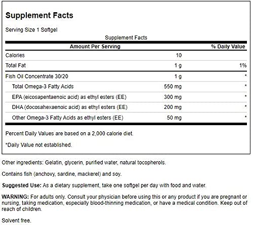 Closeup of Swanson EFA Super EPA softgels for daily omega-3 support.
