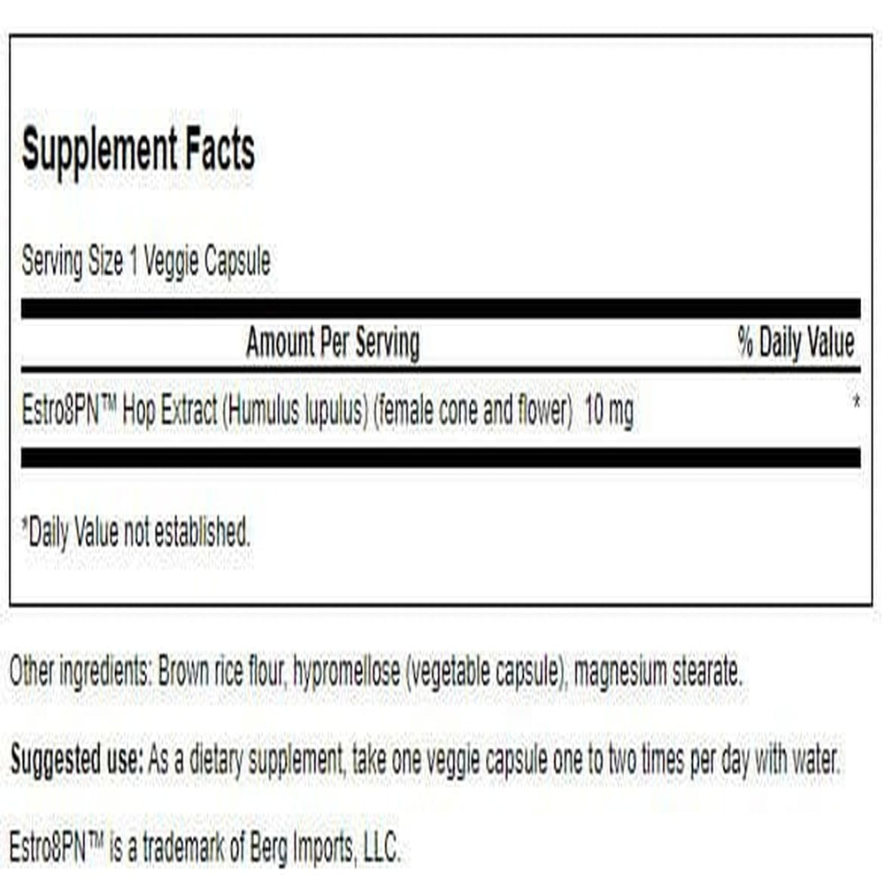 Swanson Estro8Pn vegetarian capsules arranged for easy daily use and swallowing