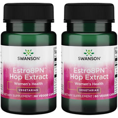 Swanson Estro8Pn hop extract bottle front view highlighting hop phytoestrogens for menopause support