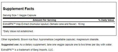 Close-up of Swanson Estro8Pn hop extract capsules emphasizing vegetarian formula