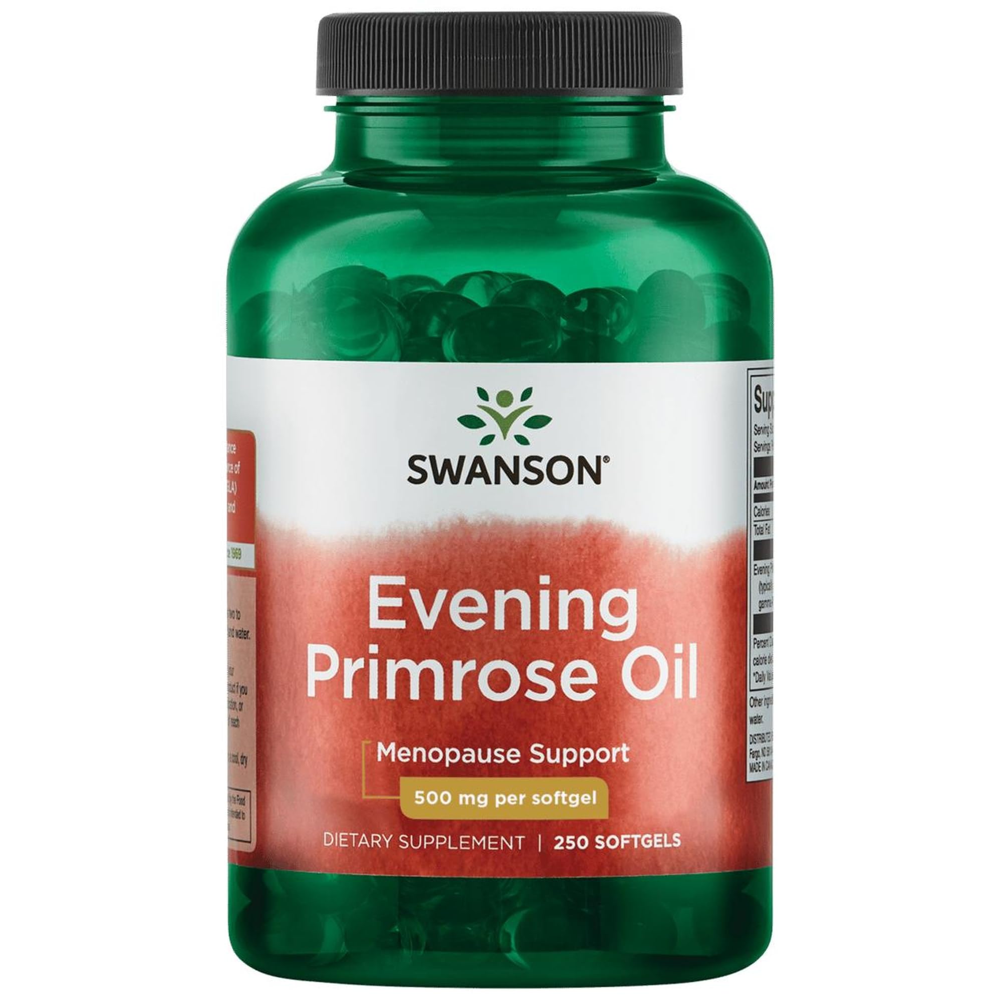 Swanson Evening Primrose Oil bottle with high-GLA for skin moisture.