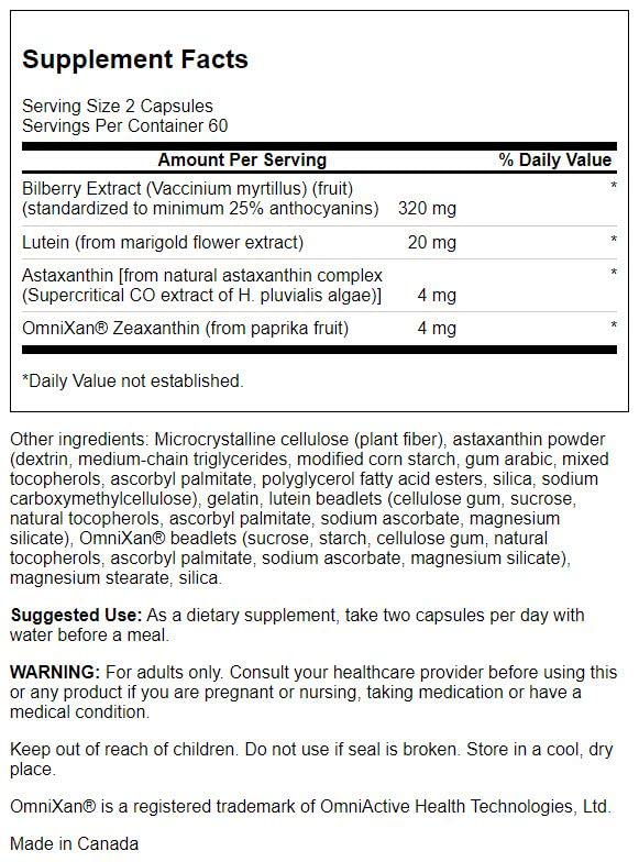 Swanson Eyesalive capsules close-up highlighting daily eye nutrition.