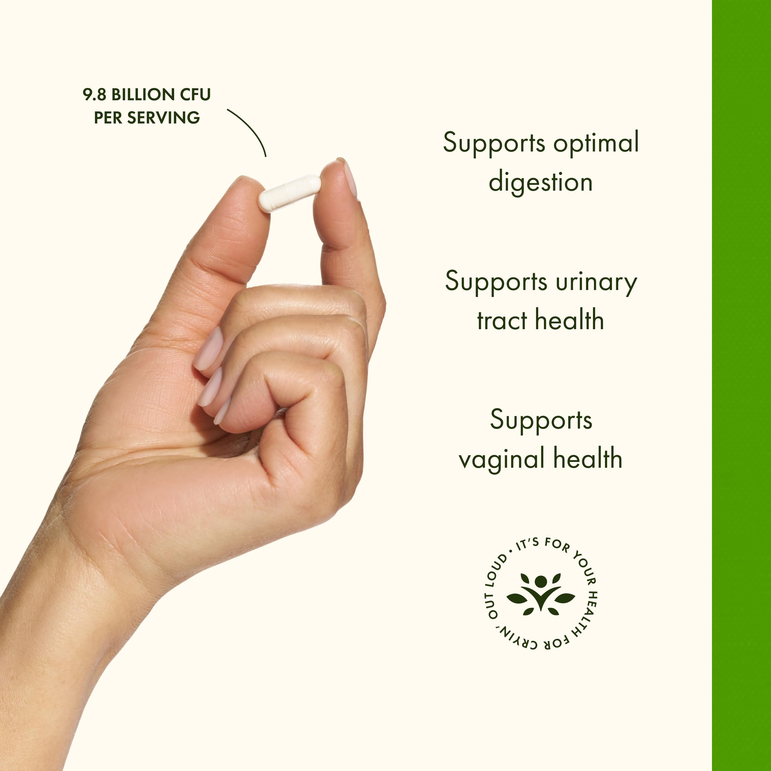 FemFlora flora diagram highlighting oral, vaginal, and gut support