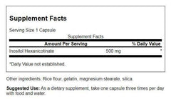 Swanson Flush Free Niacin 500 mg capsules close-up for daily, convenient supplementation.