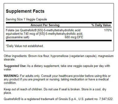 Swanson Folate capsules, 400 mcg, supports prenatal nutrition on vegan diets.
