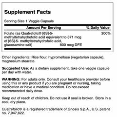 Swanson Folate 5-MTHF two-pack display highlighting easy-to-use vegetarian capsules.