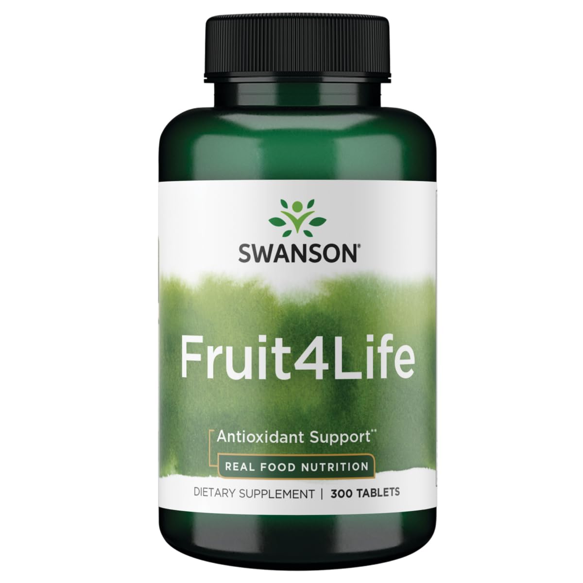 Swanson Fruit4Life 300 Tabs bottle front displaying label for antioxidant support