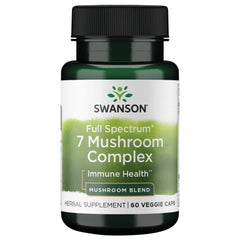 Swanson Full Spectrum 7 Mushroom bottle front for daily wellness.