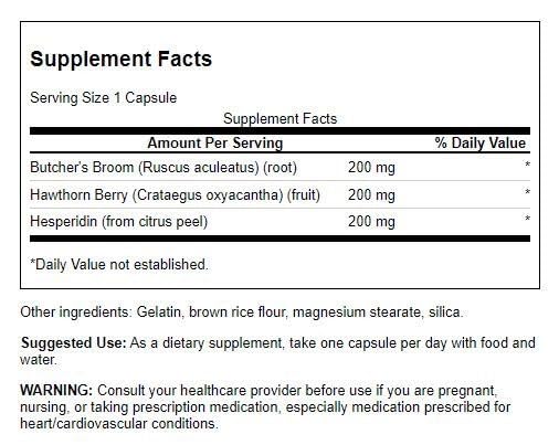 Swanson Full Spectrum Herbal Circulatory Care capsules support comfortable circulation during daily activities