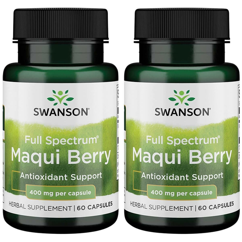 Swanson Full Spectrum Maqui Berry bottle front view for daily wellness support.