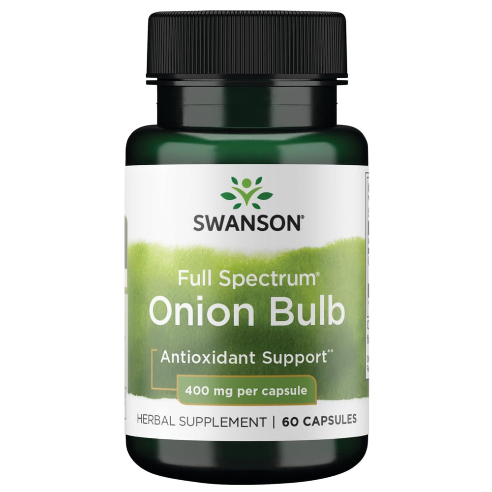 Swanson Full Spectrum Onion capsules in a bottle for everyday wellness.