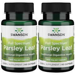 Swanson full-spectrum parsley leaf extract bottle for digestive support and daily wellness