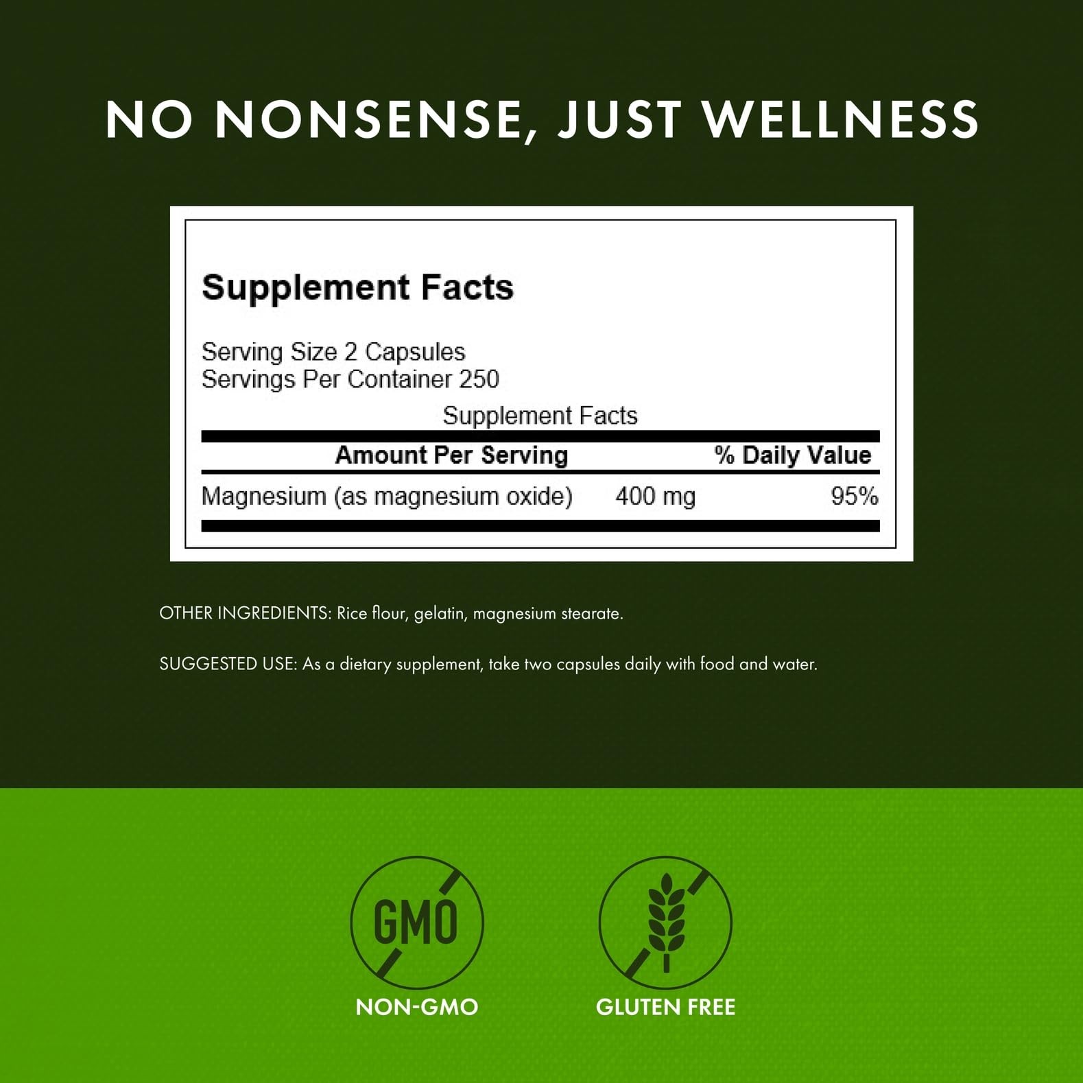 Swanson full-spectrum plant-based magnesium formula emphasizing gentle processing