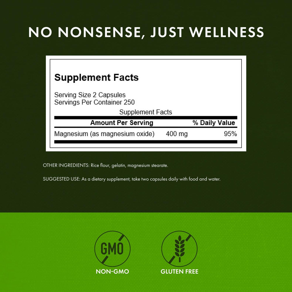 Swanson full-spectrum plant-based magnesium formula emphasizing gentle processing