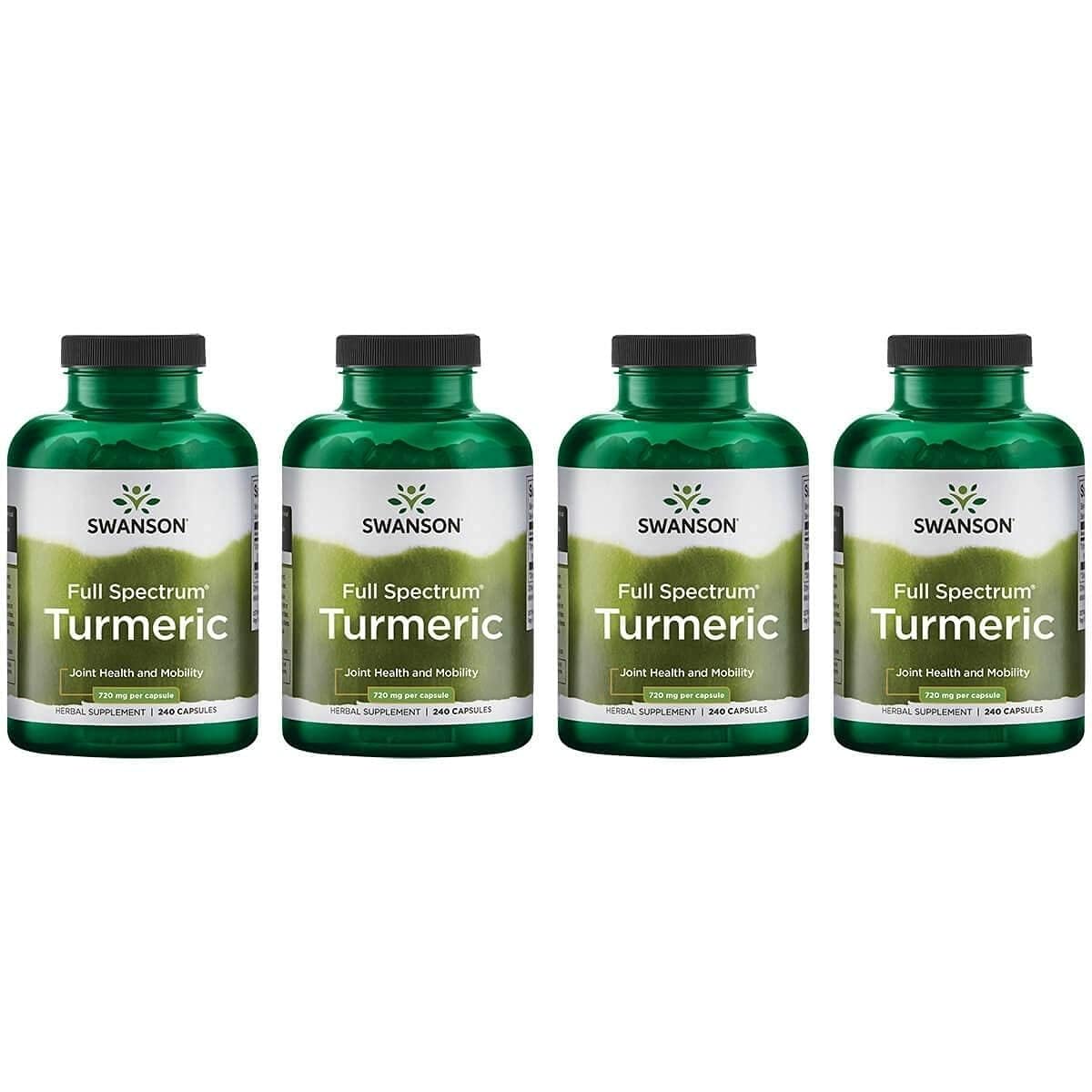 Swanson Full Spectrum Turmeric bottle front showing joint support potential and antioxidant curcumin