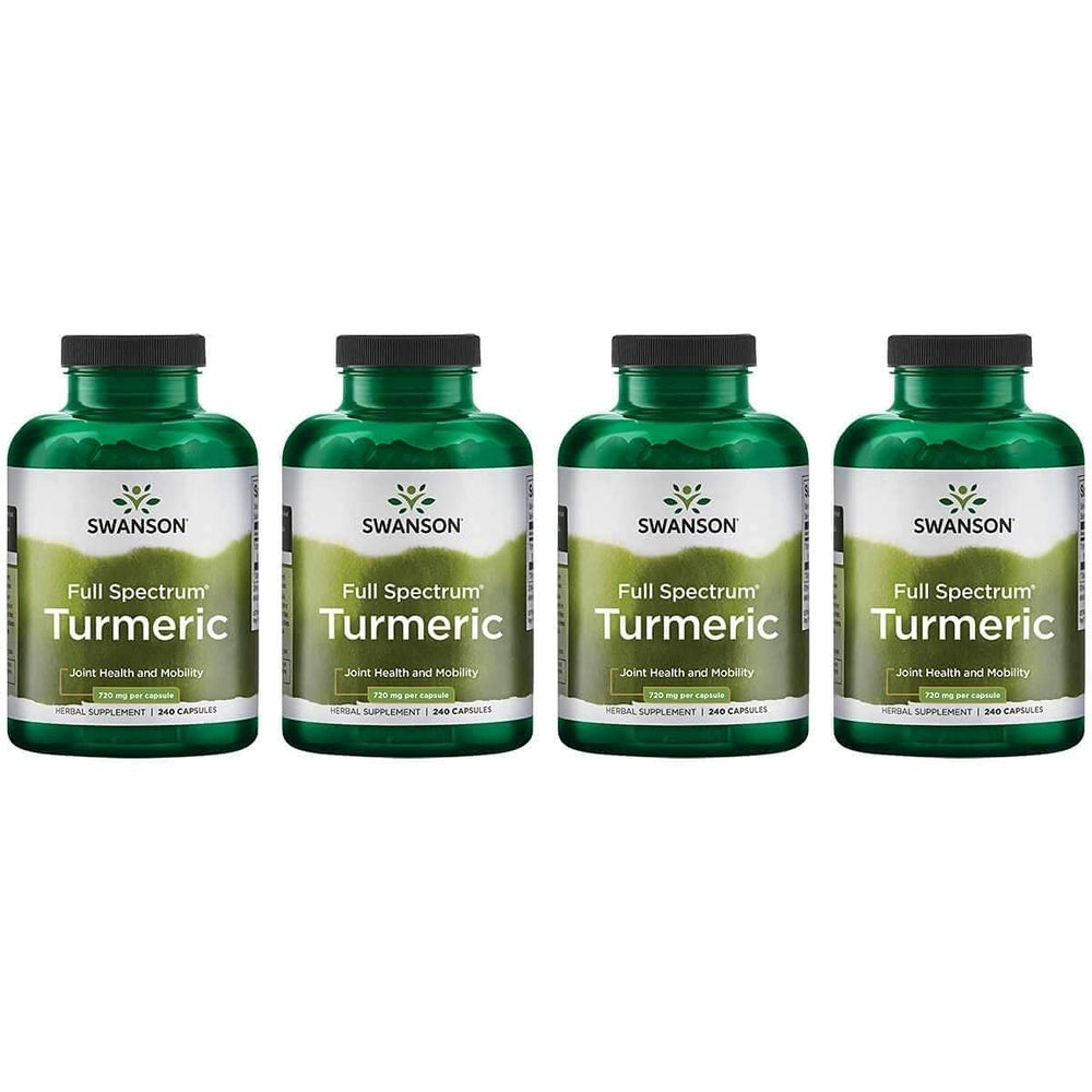 Swanson Full Spectrum Turmeric bottle front showing joint support potential and antioxidant curcumin