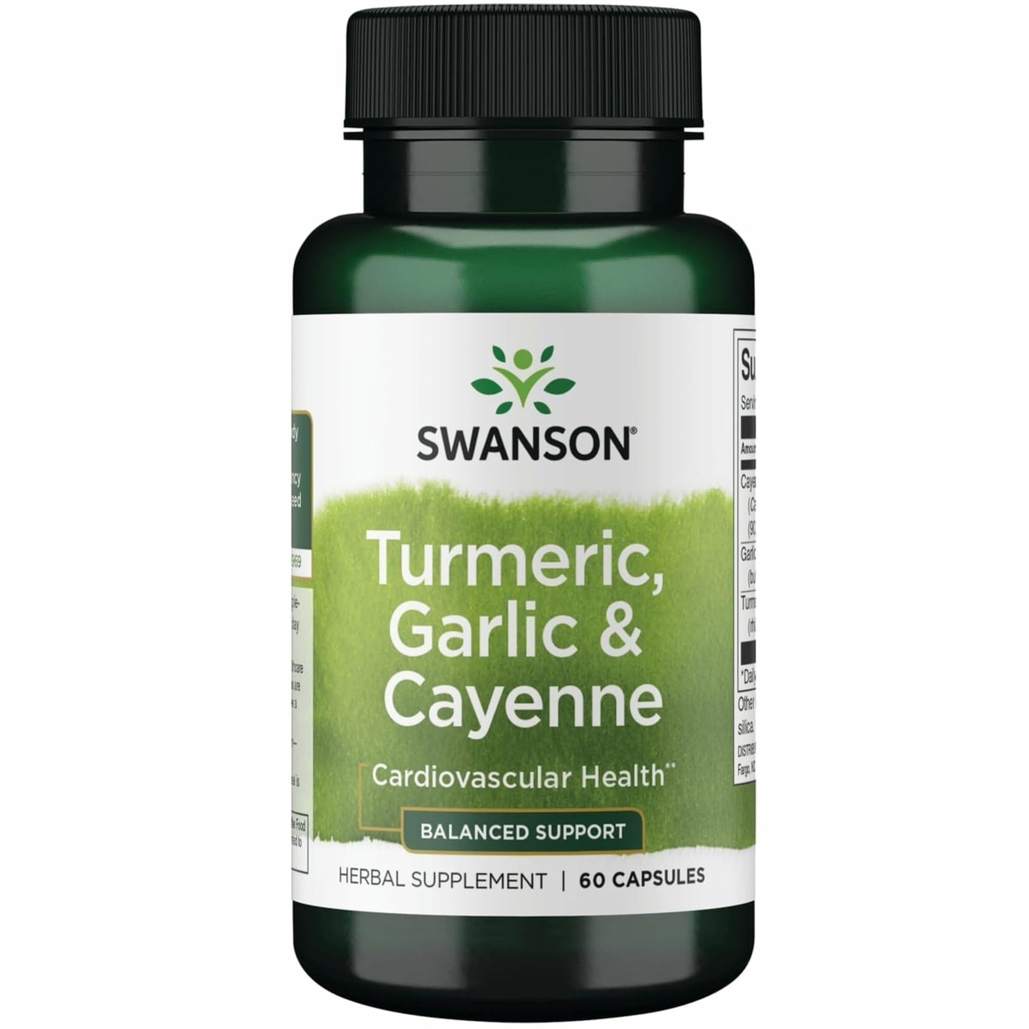 Swanson full-spectrum turmeric garlic cayenne pack shot for daily wellness routines
