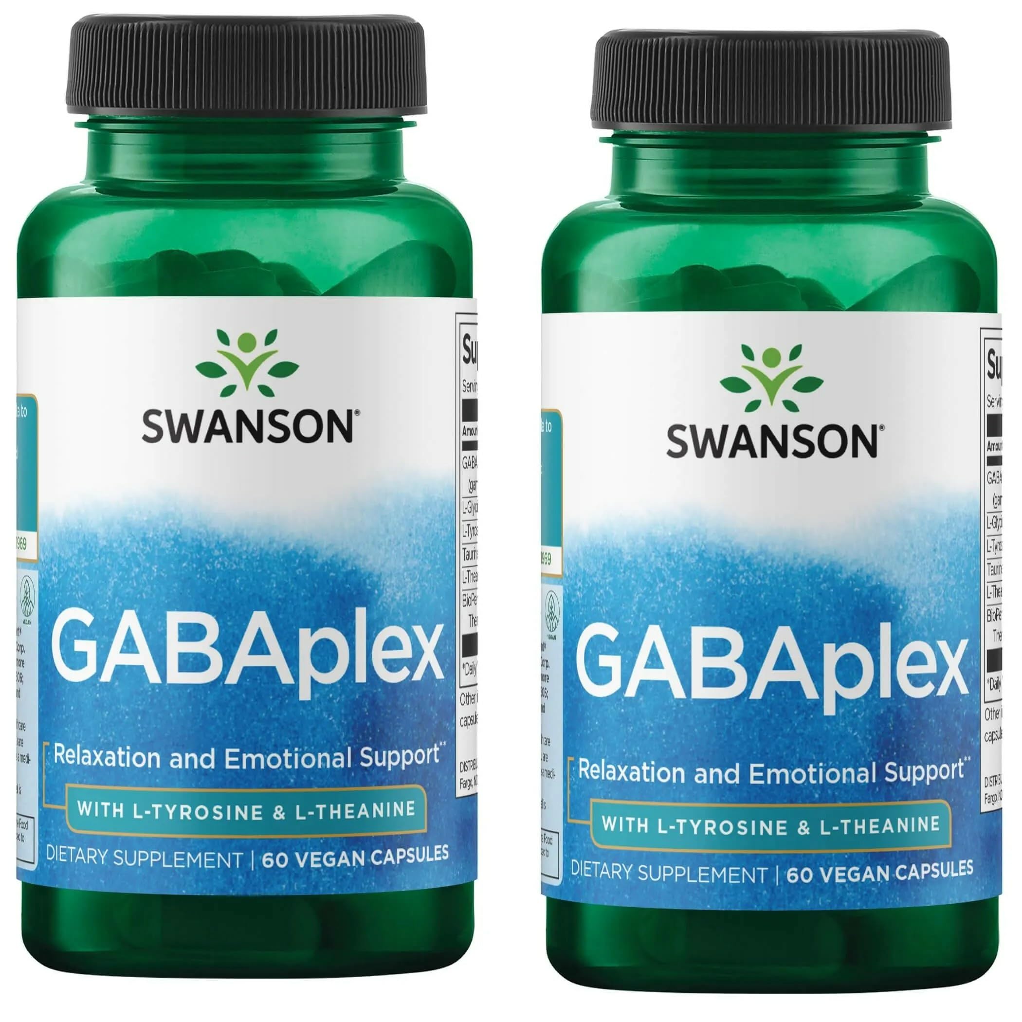 Swanson Gabaplex bottle front view suggests calm focus and balance.