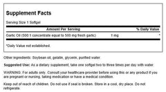 Swanson Garlic Oil softgels closeup highlighting full spectrum plant-based ingredients for everyday wellness