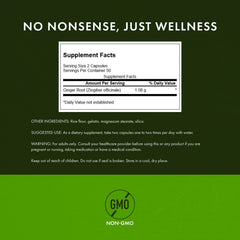 Swanson Ginger Root 540 mg label closeup highlights a plant-based full-spectrum formula
