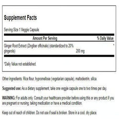 Swanson ginger root extract capsules pouring for easy daily digestion support.