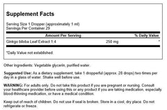 Swanson Ginkgo Biloba liquid dropper for convenient daily intake.