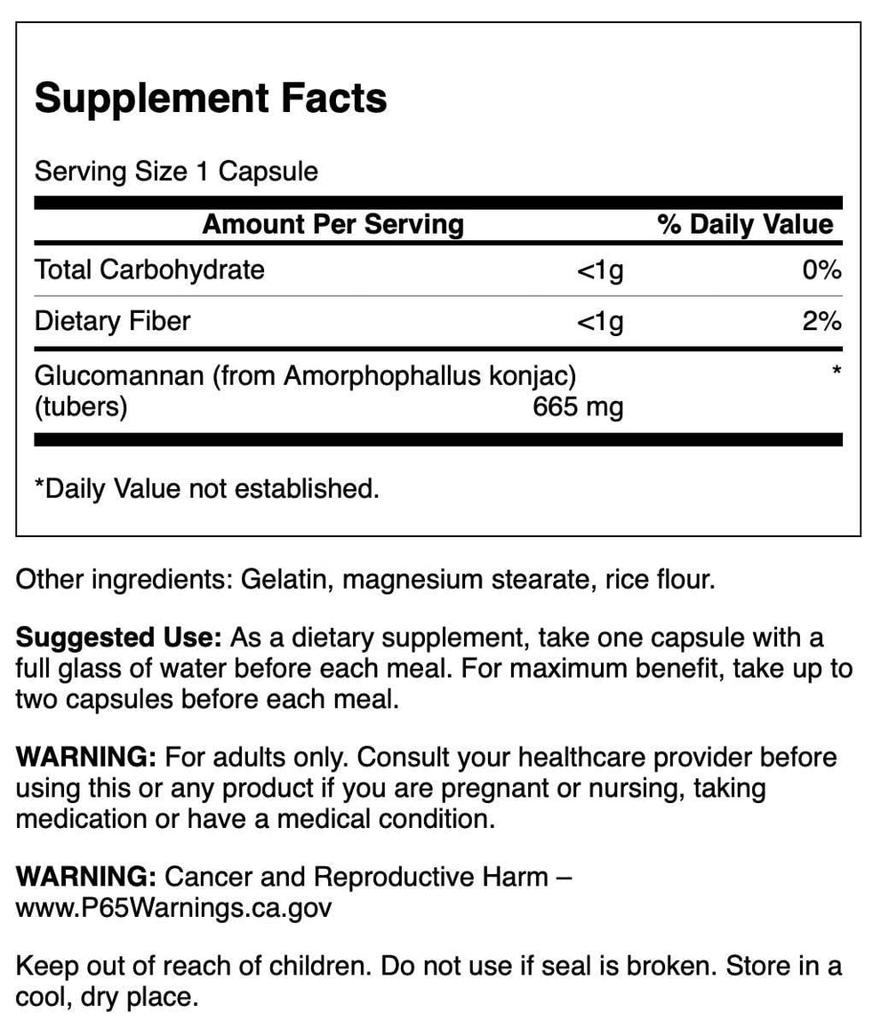 Close-up of Swanson Glucomannan capsules for easy fiber intake.