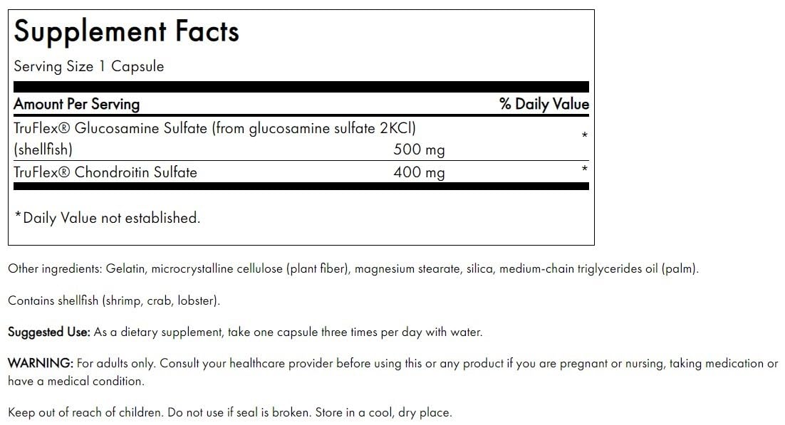 Swanson Glucosamine and Chondroitin capsules image highlights daily joint support.