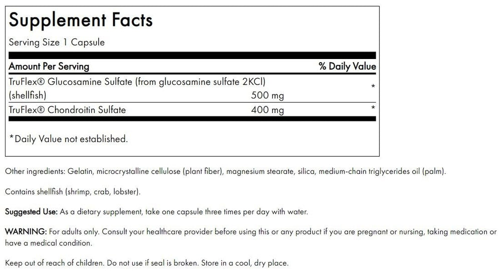 Swanson Glucosamine and Chondroitin capsules image highlights daily joint support.