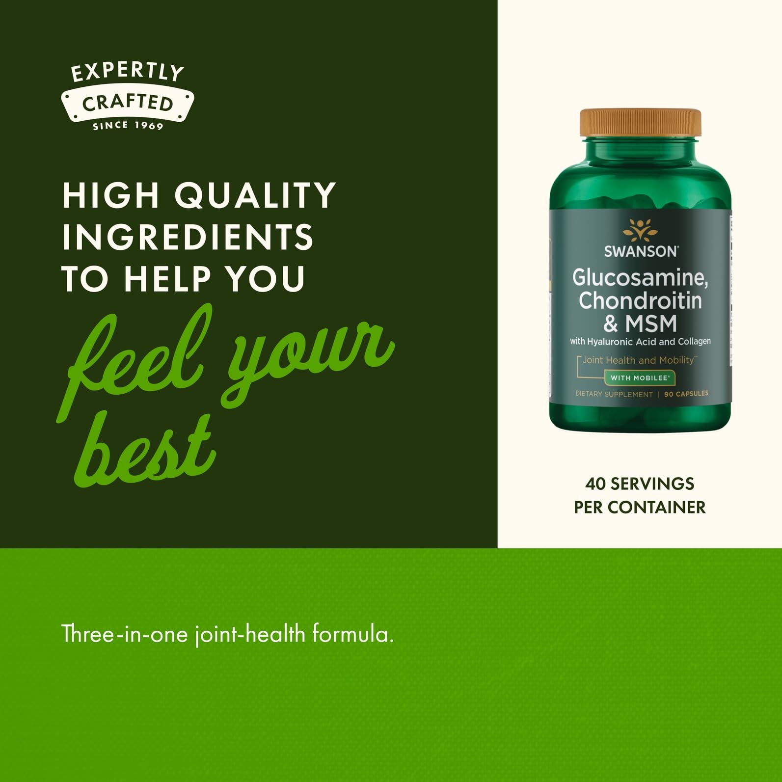 Capsule jar on clean surface suggesting daily wellness routine with Swanson