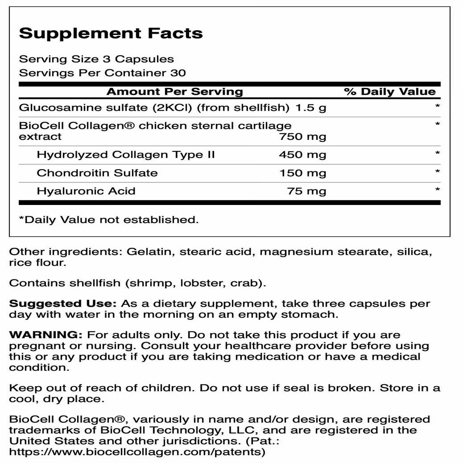Swanson capsules closeup, easy daily intake for ongoing joint support.
