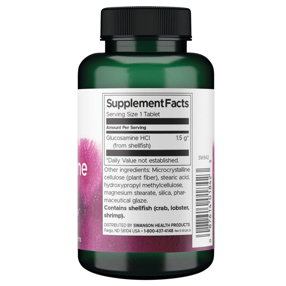 Close-up of Swanson label shows 1500 mg dosage per tablet