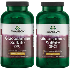 Swanson Glucosamine Sulfate 2KCl bottle front view highlighting joint support.