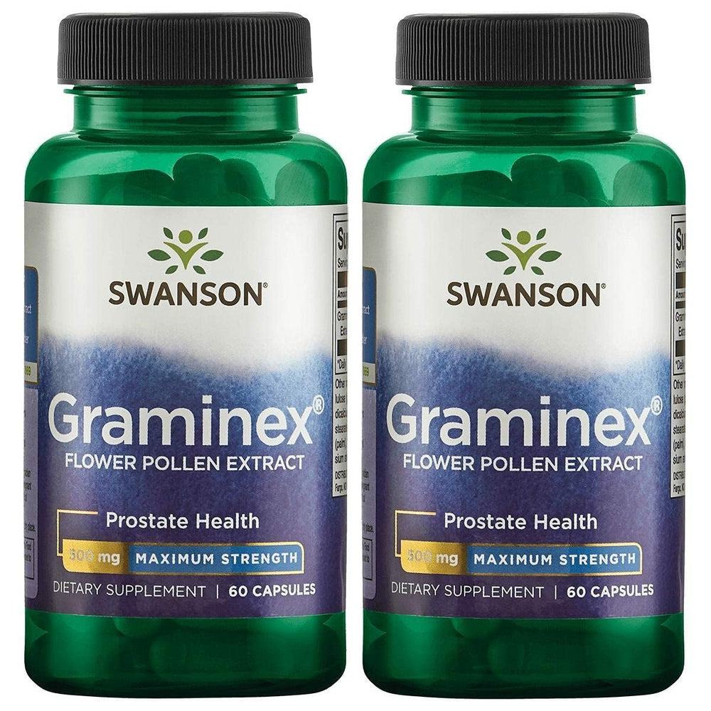 Swanson Graminex pollen extract bottle for prostate support and urinary health
