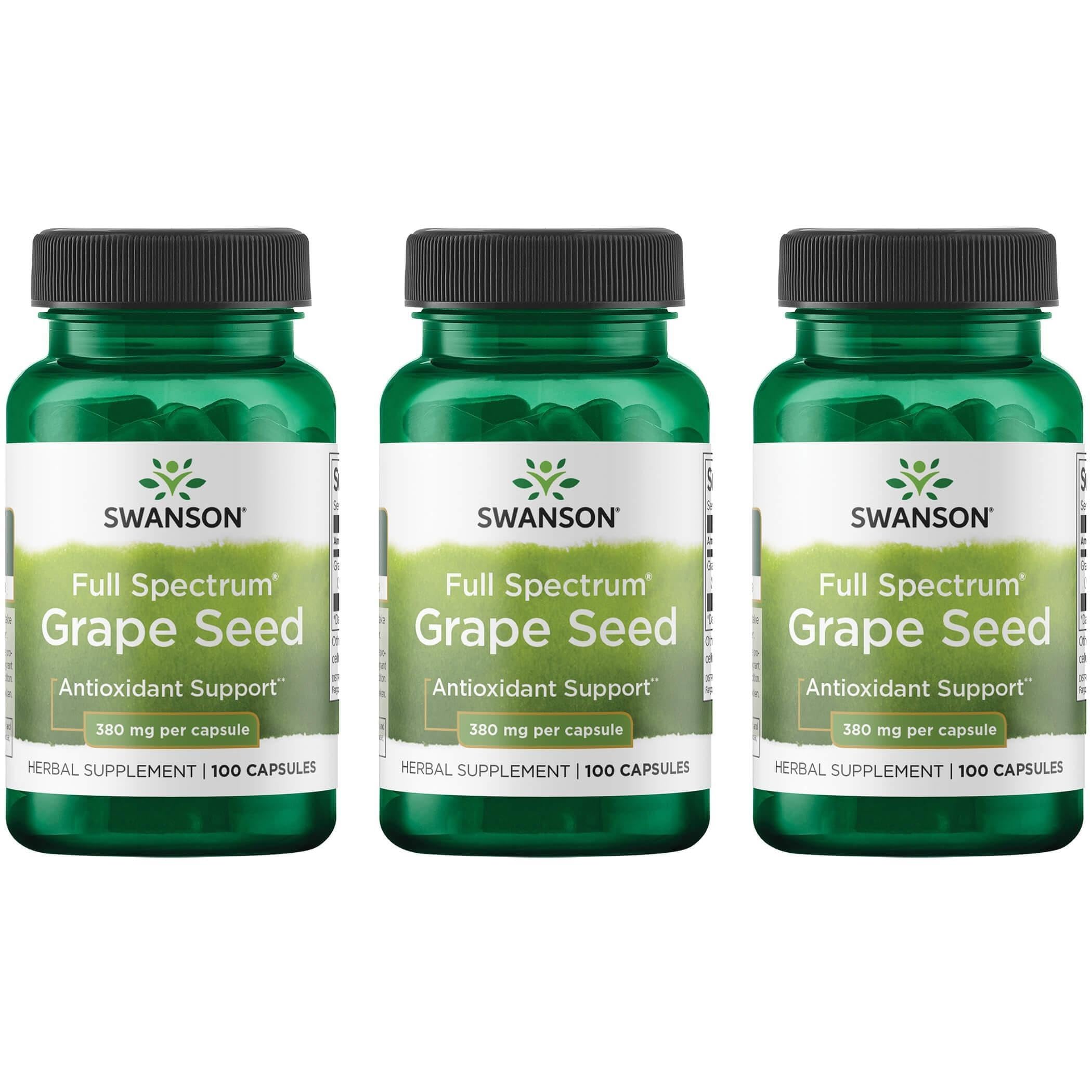 Swanson Grape Seed Bottle shows OPC-rich supplement for daily antioxidant support