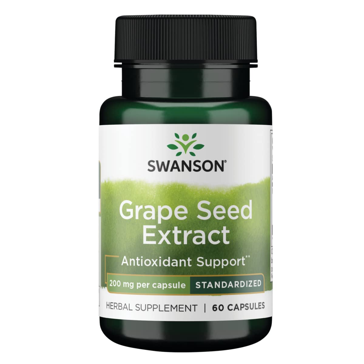 Swanson grape seed extract bottle with standardized potency for daily support.
