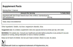 Swanson grape seed extract label shows gluten-free and non-GMO formulation.